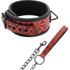 BEGME - RED EDITION PREMIUM VEGANES LEDERHALSBAND MIT NEOPRENFUTTER UND LEINE