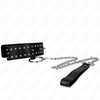 HALSBAND MIT SILBERNEN NIETEN UND 65 CM LEINE MODELL 1 VERSTELLBAR 36-43 CM X 5 CM